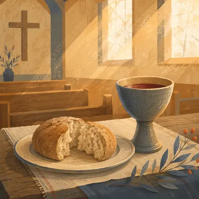 Rustic Communion Table in Morning Chapel