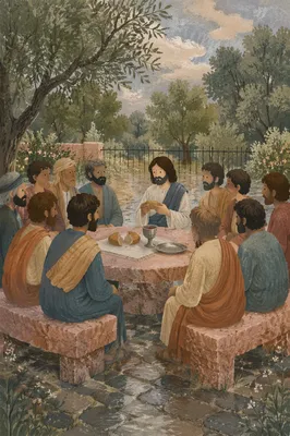 Outdoor Communion Table in Church Garden