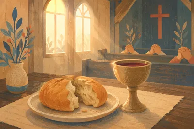 Rustic Communion Table in Morning Chapel