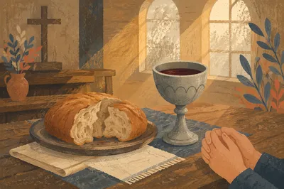 Rustic Communion Table in Morning Chapel