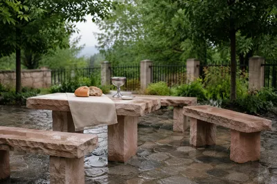 Outdoor Communion Table in Church Garden