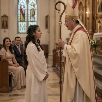 Teen Confirmation Ceremony in Bright Church