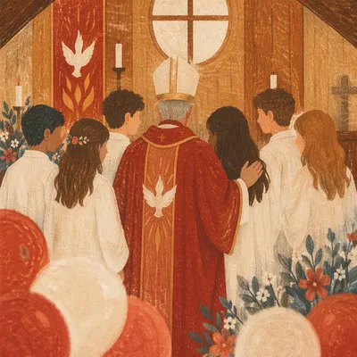 Confirmation Class Teens in Chapel Robes