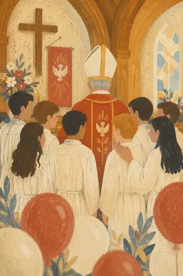 Confirmation Class Teens in Chapel Robes