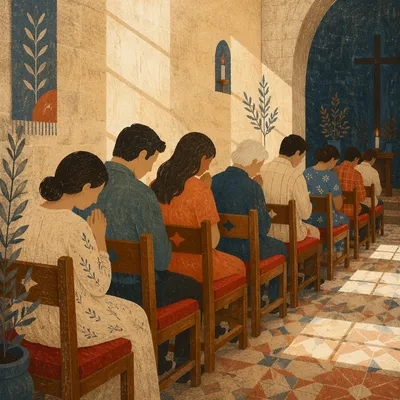 Quiet Congregation in Deep Worship