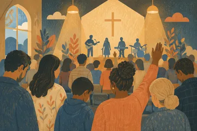 Quiet Congregation Worship in Contemporary Church
