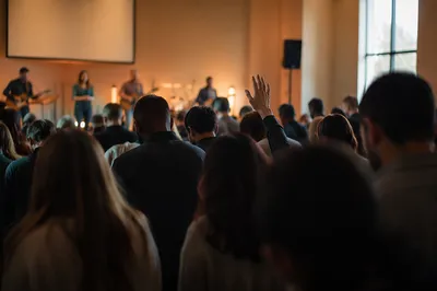 Congregation in Quiet Deep Worship