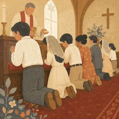 Reverent Communion at the Kneeling Rail