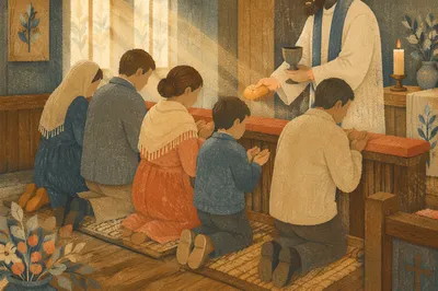 Reverent Communion at the Kneeling Rail