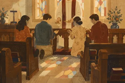Reverent Communion at the Kneeling Rail