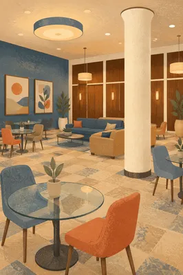 Contemporary Church Lobby Lounge Interior Design