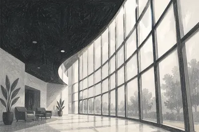 Contemporary Church Lobby Lounge Atrium Design