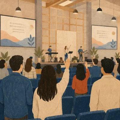Contemporary Worship Service Projection Screens