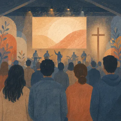Contemporary Worship Projection in Modern Church