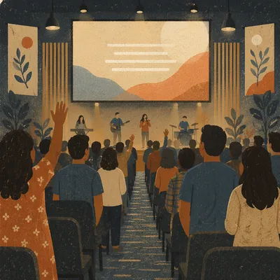 Contemporary Worship Projection in Modern Church