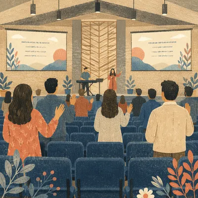 Contemporary Worship Service Projection Screen View