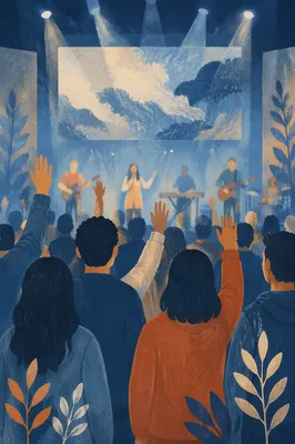 Contemporary Worship Projection in Modern Auditorium