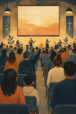 Contemporary Worship Service Projection Screen