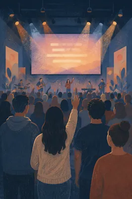 Contemporary Worship Service Projection Screen