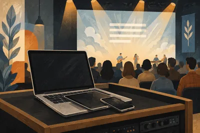 Modern Worship Projection Media Desk