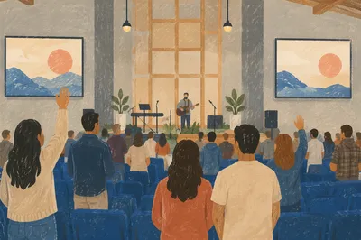Contemporary Worship Service Projection Screens