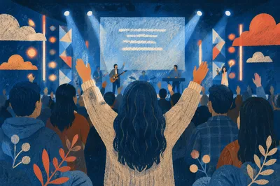 Contemporary Worship Service Projection Screen Scene