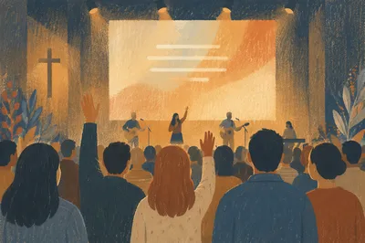 Contemporary Worship Projection in Modern Church