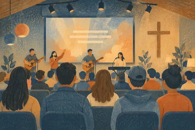 Contemporary Worship Projection in Modern Church
