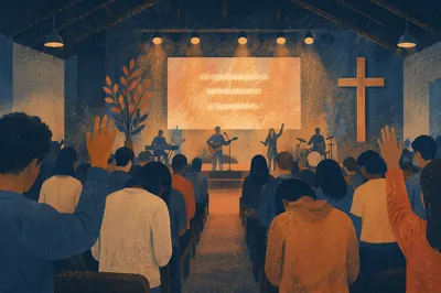 Contemporary Worship Service Projection Screen