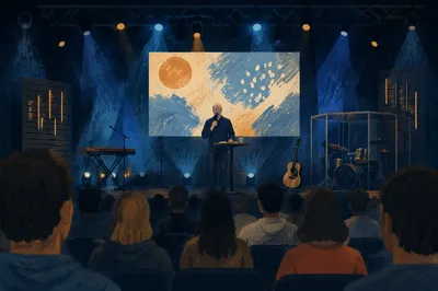 Contemporary Worship Service Projection Screen
