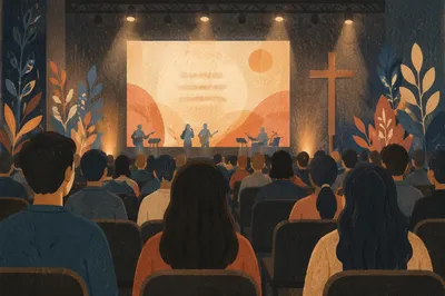 Contemporary Worship Projection in Modern Church
