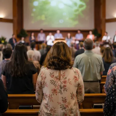 Contemporary Worship Service Projection Screen Scene