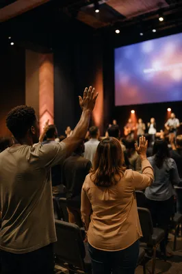 Contemporary Worship Service Projection Screen Scene