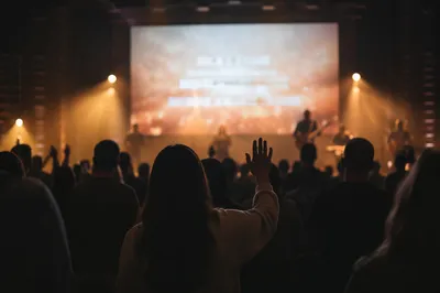 Contemporary Worship Service Projection Screen