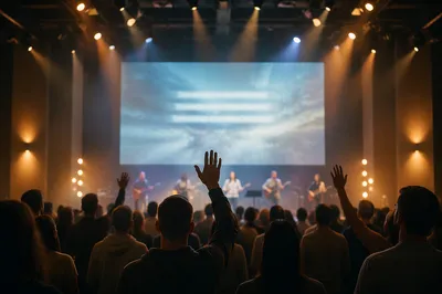 Contemporary Worship Service Projection Screen Scene