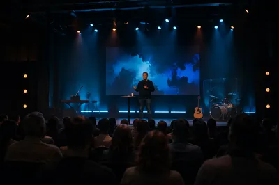 Contemporary Worship Service Projection Screen
