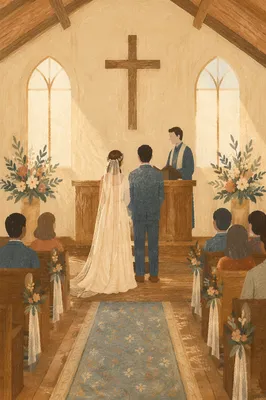 Wedding Vows at Church Altar