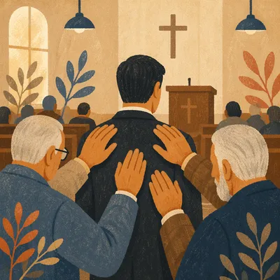 Deacon Commissioning Prayer in Church Sanctuary