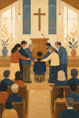 Deacon Commissioning Prayer in Church Sanctuary