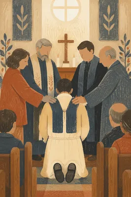 Deacon Commissioning Prayer in Church Sanctuary