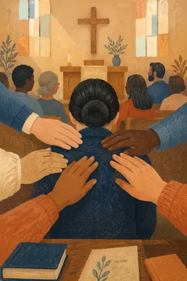 Deacon Commissioning Prayer in Church Sanctuary