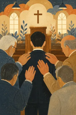 Deacon Commissioning Prayer in Church Sanctuary