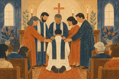 Deacon Commissioning Prayer in Church Sanctuary