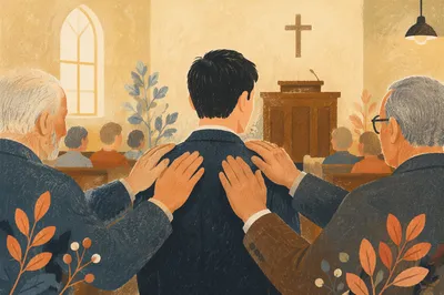 Deacon Commissioning Prayer in Church Sanctuary