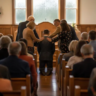 Deacon Commissioning Prayer in Church Sanctuary