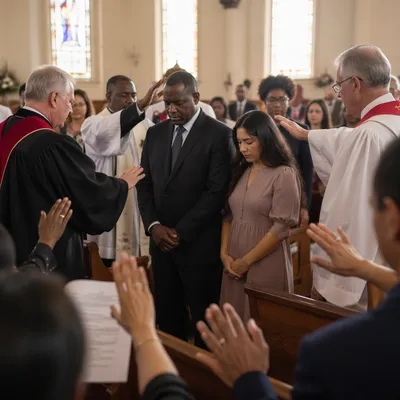 Deacon Commissioning in Traditional Church Sanctuary