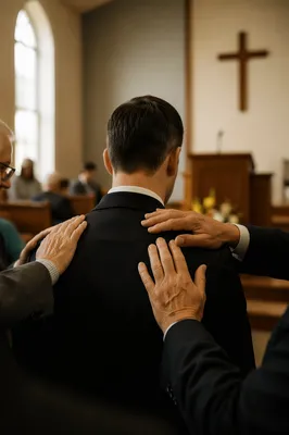 Deacon Commissioning Prayer in Church Sanctuary