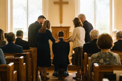 Deacon Commissioning Prayer in Church Sanctuary