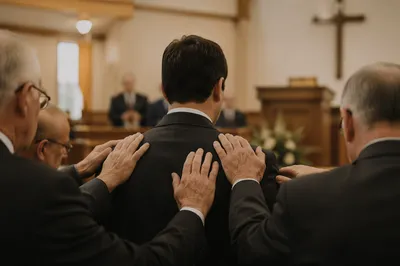 Deacon Commissioning Prayer in Church Sanctuary