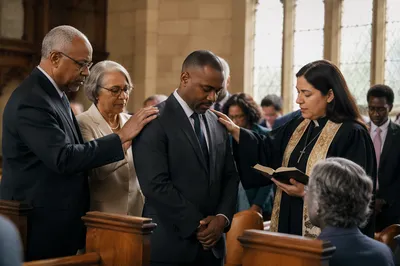Deacon Commissioning Prayer in Church Sanctuary